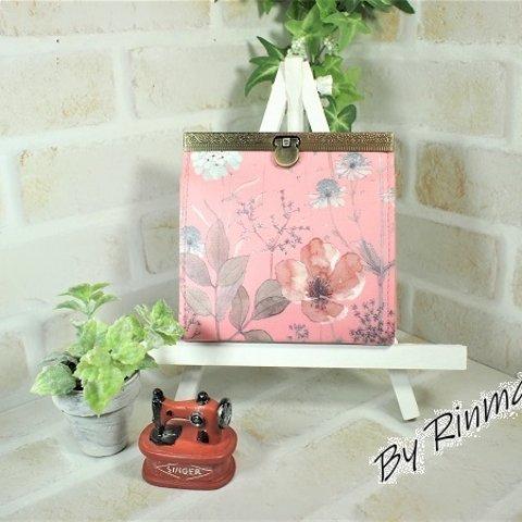 リバティ　イルマ　ラミネート生地　ミニ財布（直線口金）